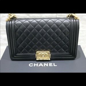 Old Medium Gold Chanel Boy Bag
